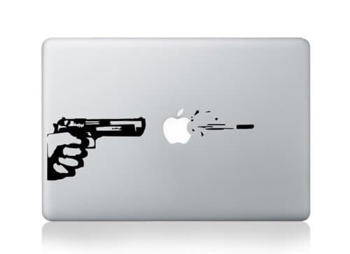 Image of Macbook 13 inch decal sticker Gun art for Apple Laptop