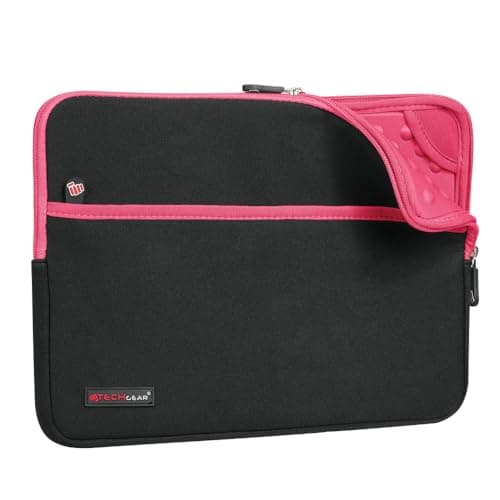 Image of TECHGEAR Neoprene Zipped Sleeve Case Cover 11-13", Anti-Shock Lining fits iPad Pro 13 / Pro 12.9, Samsung Tab S10/S9/S8 Plus S9 FE+ 12.4", Book 12", Surface Pro 11/10/9/8/7, MacBook 13, 11" Laptops