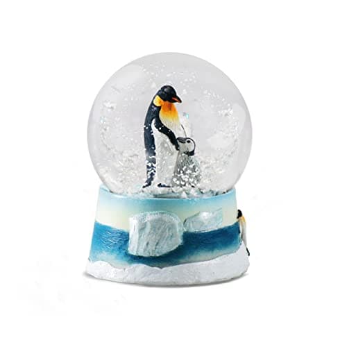 Image of Water Globe - Penguins from Deluxebase. Decorative Snow Globe Ornament with Penguin Figurines, Glass Glitter Dome with Resin Base, Novelty Home Decor Display Piece.