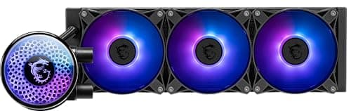 Image of MSI MAG Coreliquid A12 360 - AIO ARGB CPU Liquid Cooler - 360mm Radiator - LGA 1700 Ready - Double Ball Bearring120mm ARGB PWM Fans x3, Rotatable Blockhead, LGA 1700/1851, AM5 / AM4, Black