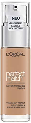 Image of L'Oréal Paris Make Up, Liquid Foundation with Hyaluronic and Aloe Vera, Perfect Match Make-Up, No. 4.5.N True Beige, 30 ml