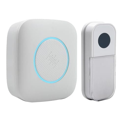 Image of Uni-Com Wireless Portable Door Chime, 150m Operating Range, 30 Different Chimes, LED Colour Change Chime Alert, Easy Install