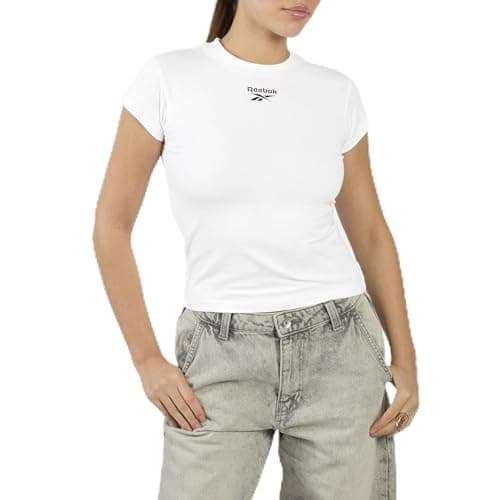 Image of Reebok ID Cap Sleeve T-Shirt, White, S Women