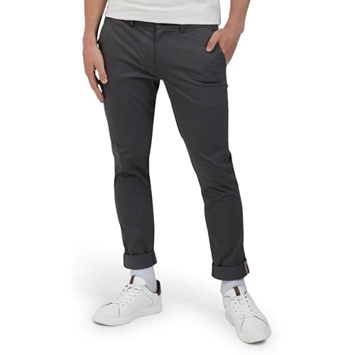 Image of Ben Sherman Men's Khaki Pants - Comfort Stretch Slim Fit Chinos - Casual Khaki Pant for Men, Size 36W x 32L, Dark Grey