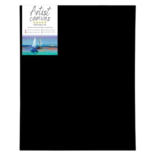 Image of GP TONER Canvas for Painting Cotton Black Stretched Canvas for Painting Wooden Frames 20x24 in