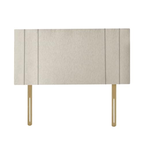 Image of RIO Padded Lined Divan Bed Headboard | Chenille Fabric Super King size Headboard for bed frames | Elegant design wooden material headboards for beds (Ivory, 6ft Super King H-20inch)