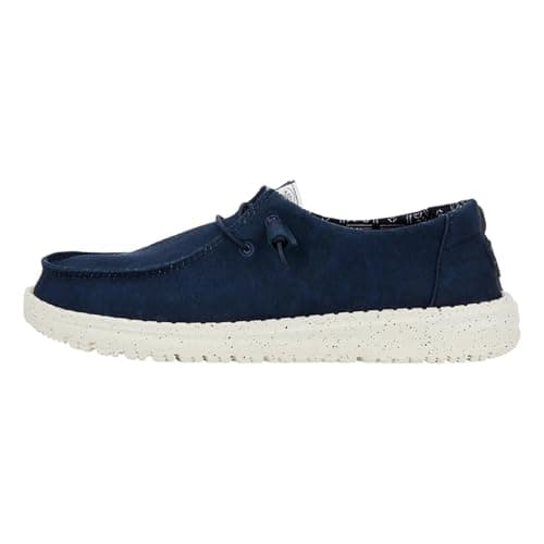 Image of HEYDUDE - Women's Wendy Stretch Canvas Blue - Slip-On Shoes - Loafer Style - 9 UK