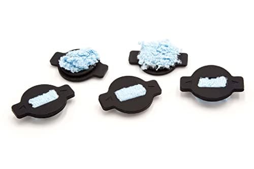 Image of vhbw 5x Wick Cap compatible with iRobot Braava 390T Robot Vacuum Cleaner with Mopping Function - Replacement Wick Cap Black/Blue