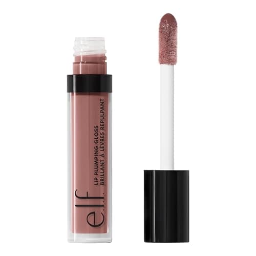 Image of e.l.f. Lip Plumping Gloss, High-Shine Sheer Colour, Hydrates & Creates Fuller Lips With Vitamin E, Vegan & Cruelty-Free, Praline