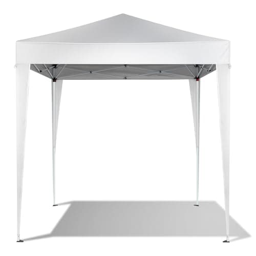 Image of Outopee 2m x 2m Pop Up Canopy Tent, Outdoor Gazebo Folding Canopy with Carry Bag for Commercial Events, Party, Backyard BBQ, Camping, White