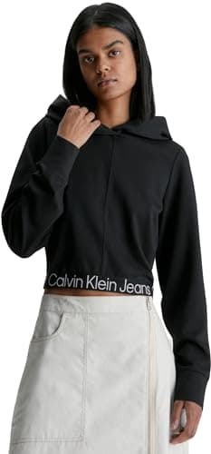 Image of Calvin Klein Jeans Women's Hoodie, Black (Ck Black), XS