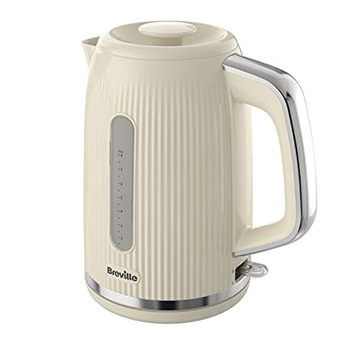 Image of Breville Bold Vanilla Cream Electric Kettle | 1.7L | 3kW Fast Boil | Cream & Silver Chrome [VKT223]