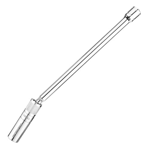 Image of WORKPRO 14 mm Magnetic Spark Plug Socket, 12-Point Universal Joint Swivel Thin Wall Spark Plug Removal Tool, 3/8" Drive x 300 mm Extended Flexible Spark Plug Wrench for Car and Motorcycle Repair