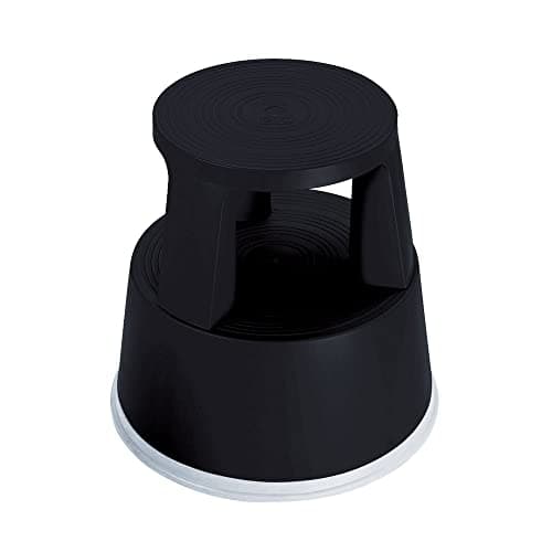 Image of 2Work Plastic Step Stool with Non-Slip Rubber Base 430mm Black