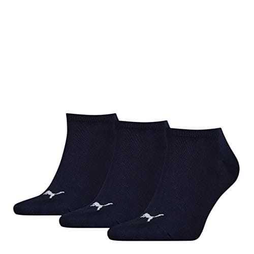 Image of Puma Men PUMA UNISEX SNEAKER PLAIN 3P Sneaker Plain Sock - Navy, 6-8 UK