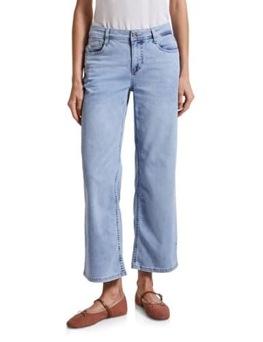 Image of STREET ONE Women's A379422 Wide Leg Jeans, Ultra Bleach Wash, 33W x 28L