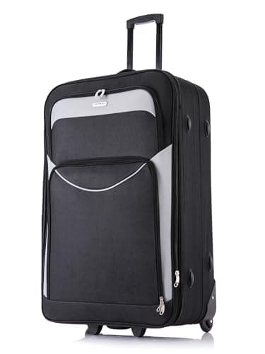 Image of FLYMAX 29" Large Suitcase Lightweight Luggage Expandable Hold Check in Travel Bag on Wheels Black 90L