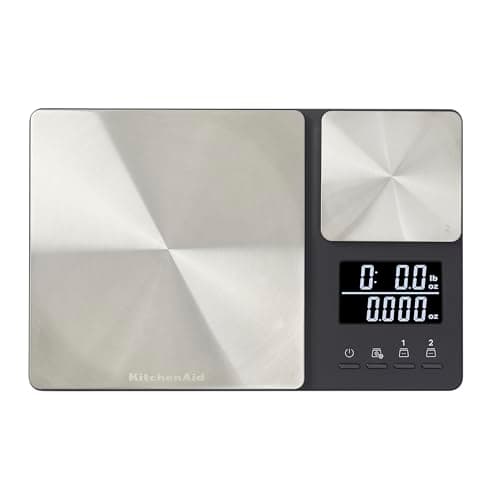 Image of KitchenAid Dual Platform Digital Kitchen Scale, 11 pound capacity, Black