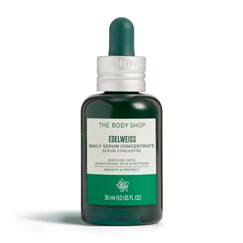 Image of The Body Shop Edelweiss Daily Serum Concentrate (1x 30ml), Lightweight Face Serum with Edelweiss Extract & Rice Peptides, Hydrating & Protective Serum for All Skin Types, Even Sensitive