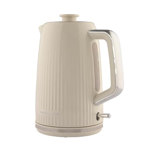 Image of Hamilton Beach Electric Kettle, Miami, 1.7L, Boil Dry Protection, Auto Shut Off, Detachable Limescale Filter, 360° Swivel Base, Water Level Window, Sand - HB3023S
