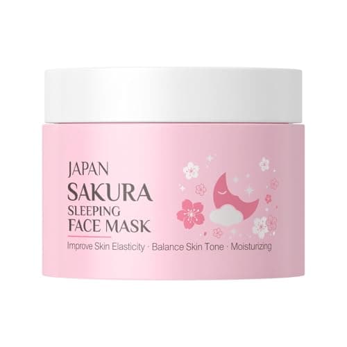 Image of Aislor 25g Cherry Blossom Overnight Mask for Women Girls Deep Hydration Night Cream Moisturizing Sleeping Face Mask for Youthful Glow Skincare Essential Pink One Size