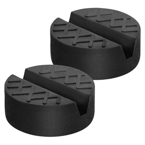 Image of 2 Pack Universal Floor Jack Pad Adapter with Slotted Rubber Blocks for Car Trolley and Repair Accessories - 65 * 65 * 33MM