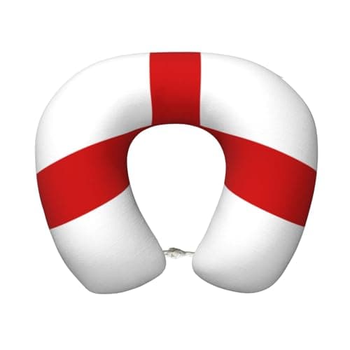 Image of HMBGFW England Flag Travel Pillow Pure Memory Foam Travel Neck Pillow, Airplane Pillow for Travelingã€Carã€Homeã€Office