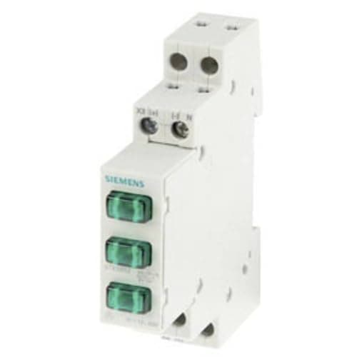 Image of Siemens 5TE5802 Phase SIGNALL., D=70MM 3LAMPS 230V 3 X Green, White