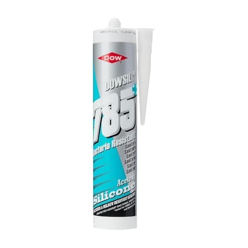 Image of Dow Dowsil 785 Bact-eria-Resistant Silicone Sealant, Professional Sanitary Grade, Mold & Mildew Resistant, Long-Lasting Waterproof Sealer for Bathrooms, Kitchens, and Wet Areas, White (310ml)