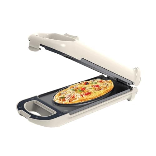 Image of Drew&Cole 5 Minute CleverChef 700W Cream - Non-Stick Multicooker - Great for Steaks, Omelettes, Toasties, Pizzas & Dessert Maker - Free Recipe App - Quick Meals - Cool-Touch Handle & Auto Temp Sensor