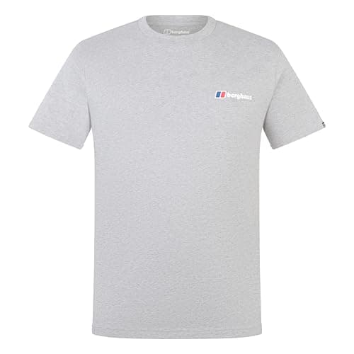 Image of Berghaus Men's Class Logo T-Shirt | 100% Cotton Non-Technical T-Shirt, Grey Marl Bci, XL