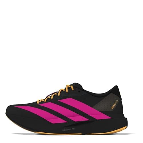 Image of adidas Adizero EVO SL Shoes Mens Road Running Black/Pink/Orange 10 UK