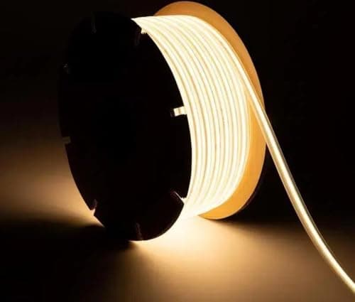 Image of Brightex 30m COB LED Strip Light 220V – Flexible Super Bright Warm White LED Tape with Connector Indoor Outdoor Lighting for Kitchen, Bedroom, Living Room, Cabinet, Mirror & Christmas Decoration