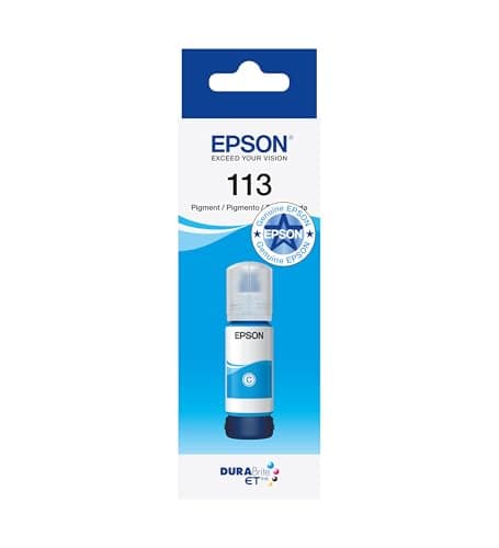 Image of Epson EcoTank 113 Cyan Genuine Ink Bottle, 70 ml