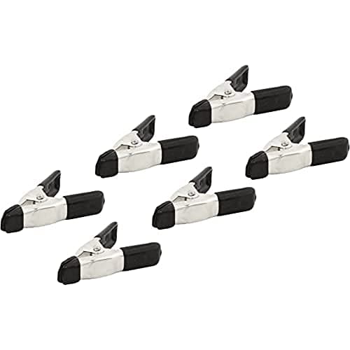 Image of Rolson 60341 6 pc 50 mm Spring Clamp Set, Black