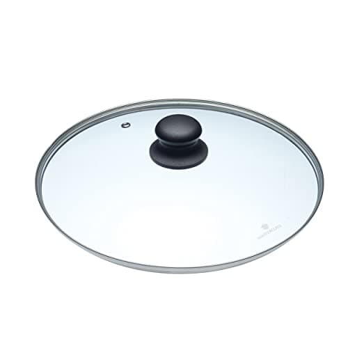 Image of MasterClass KitchenCraft MCGLLID28 Glass Saucepan Lid Designed to Fit 28cm Saucepans and Frying Pans, 28 cm