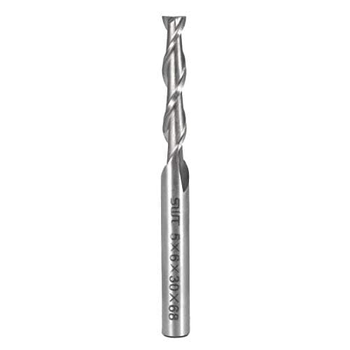 Image of sourcing map 5mm Cutting HSS-AL Spiral Drill Bit Straight End Mill Cutter 2 Flute with 6mm Shank