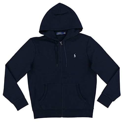 Image of POLO RALPH LAUREN Men's Double Knit Tech Full Zip Hoodie, Navy, XXL