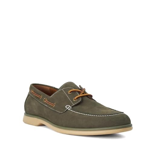 Image of Dune London Mens Buoy Suede Boat Shoes Size UK 6 Khaki