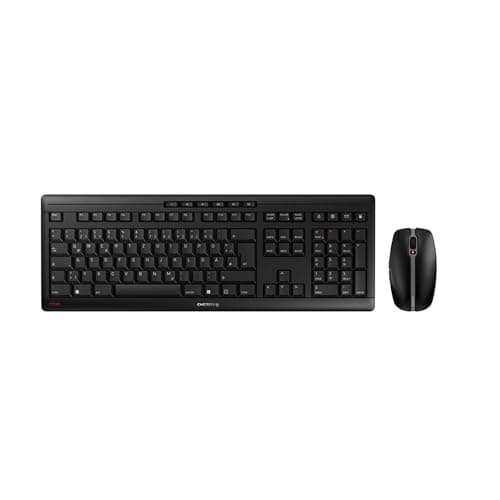 Image of CHERRY STREAM DESKTOP RECHARGE, Wireless Desktop Set, German Layout (QWERTZ), 2.4 GHz RF, Quiet Keystrokes, Rechargeable, Black