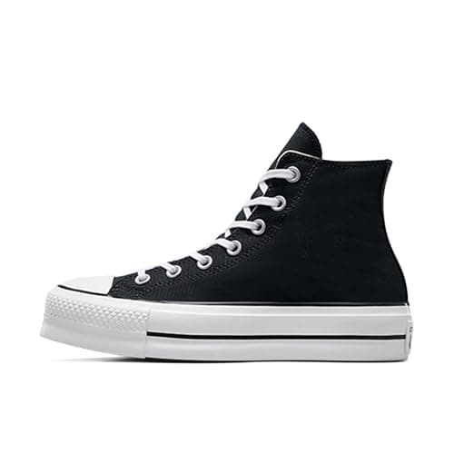 Image of Converse Platform Hi Trainers Black White - 8 UK