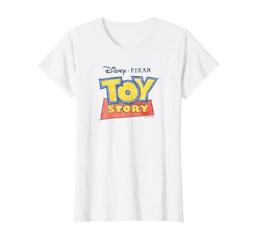 Image of Disney & Pixar’s Toy Story Logo Concept Art Sketch T-Shirt, Women, White, Medium