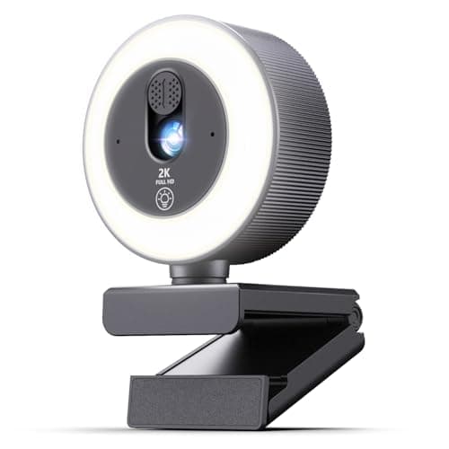 Image of Acso 2K HD Webcam for PC with Microphone& Light, Auto Light Correction, Noise Cancellation, Privacy Cover, Plug & Play USB Webcam for Laptop, Desktop, PC, Mac, Zoom, Skype, Streaming