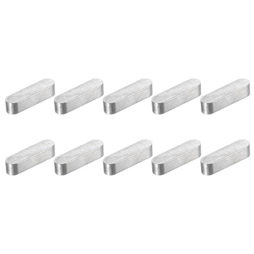 Image of sourcing map 10Pcs Round Ended Feather Key, 8x7x30mm Stainless Steel Professional Parallel Drive Shaft Key Stock for Fasteners Mechanical Industry