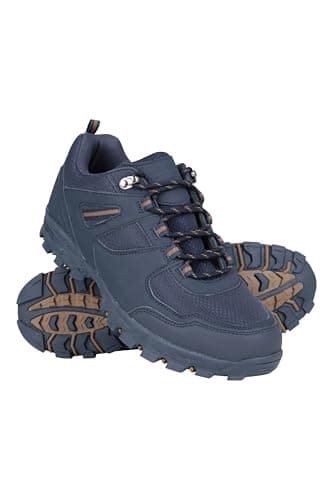 Image of Mountain Warehouse McLeod Mens Shoes - Lightweight Shoes, Durable Walking Shoes, Breathable Hiking Shoes, Mesh Lining Running Shoes - Spring Summer, Travelling Navy Adult Shoe Size 7