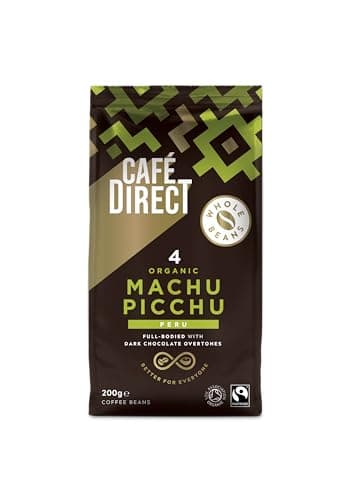 Image of Café Direct Fairtrade Machu Picchu Whole Bean Arabica Coffee 200 g