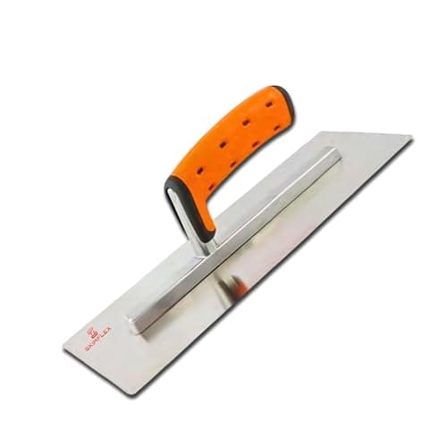 Image of Plastering Finishing Trowel Cement Concrete 11" Skimflex 007 Finishing Soft Grip Plasterers Skim Blade Stainless Steel Skimming Rendering Tools (11" 280mm)