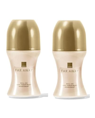 Image of 2 x Ladies Avon Perfumed Roll On Anti Perspirant Deodorant 50ml (2 x Far Away)