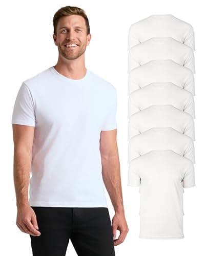 Image of True Classic Men's T-Shirt – Short Sleeve Crew Neck T-Shirts for Men UK, Cotton Blend Men's T-Shirts, Novelty Tshirts Men UK, Pack of 7, White, 3XL