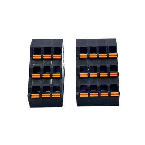 Image of 10 Pcs 5.0mm Pitch Triple Screwless Spring Loaded Terminal Block KFM736HH 300V 2-24Pin(10 PCS_2P)